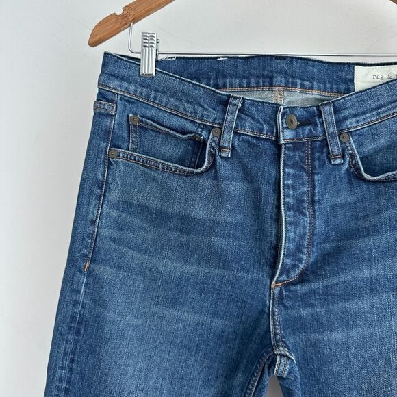 Rag & Bone Jeans Mens Size 32 x 32 Slim Fit 2 Beldon Japanese Button Fly Stretch - Picture 5 of 13